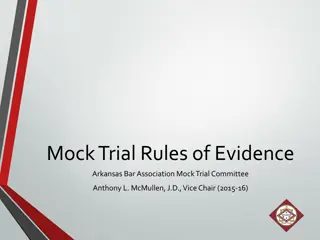 Mock Trial Rules of Evidence