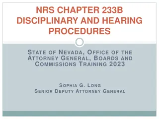 Key Disciplinary and Hearing Procedures in Nevada State Agencies