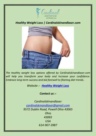 Healthy Weight Loss | Cardinalskinandlaser.com