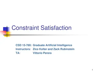 Constraint Satisfaction in Artificial Intelligence