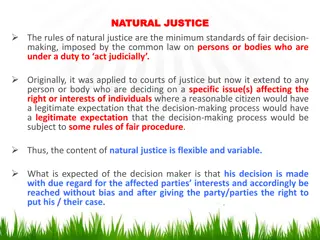 Natural Justice in Legal Decision-Making