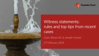 Understanding Witness Statements: Rules and Best Practices