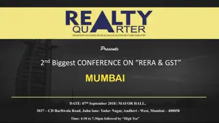 Conference on RERA & GST in Mumbai - 07th September 2018