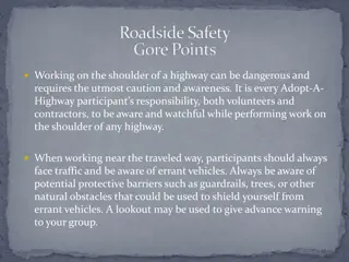 Roadside Safety Gore Points: Highway Work Caution