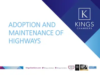 Adoption and Maintenance of Highways