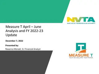 Measure T Sales Tax Analysis FY 2022-23 Update