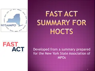 Overview of FAST Act for Transportation Planning