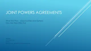 Joint Powers Agreements: Opportunities, Options, and Effectiveness