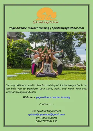 Yoga Alliance Teacher Training | Spiritualyogaschool.com