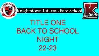 Knightstown Intermediate School Back to School Night 2022-2023