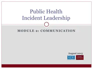 Effective Communication Strategies in Public Health Incident Leadership