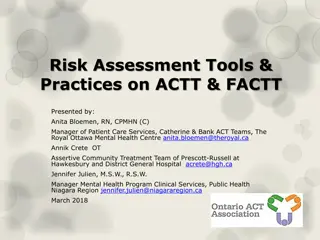 Exploring Risk Assessment Tools and Practices in Community Mental Health Care