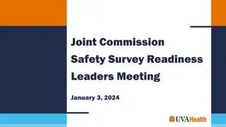 Safety Survey Readiness for Joint Commission Meeting