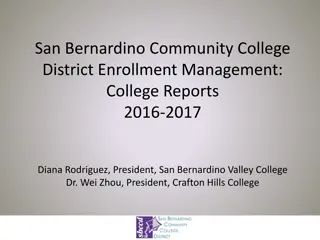 San Bernardino Community College District Enrollment Management Plan