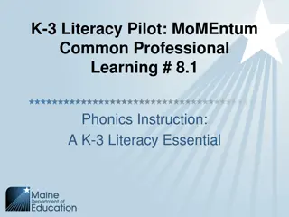 Enhancing Phonics Instruction for K-3 Literacy Educators