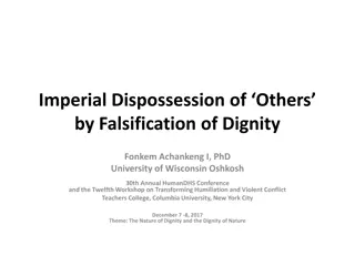 Imperial Dispossession through Falsification of Dignity