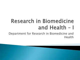 Comprehensive Training Program in Biomedicine and Health Research