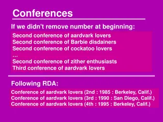 Exploring Various Conferences and Departments in Different Organizations