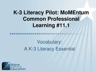 Insights into Vocabulary Instruction for K-3 Literacy Educators