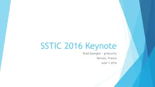 Updates and Improvements in Security Technologies at SSTIC 2016 Keynote