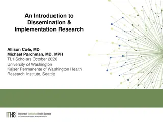 Introduction to Dissemination & Implementation Research Workshop Overview