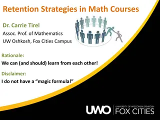 Effective Retention Strategies in Mathematics Courses