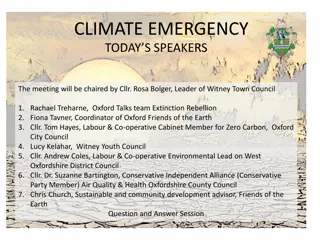 Climate Emergency Today's Speakers & Action Plan for Responding to the Climate Crisis