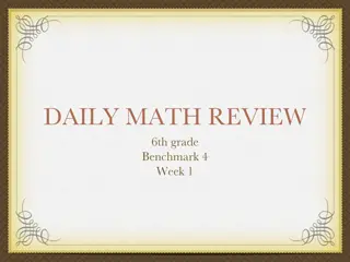 6th Grade Math Daily Review Benchmark 4 - Week 1