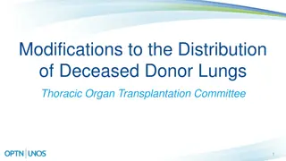 Proposed Modifications to Deceased Donor Lung Distribution