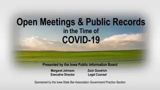 Open Meetings & Public Records: Iowa's COVID-19 Guidelines