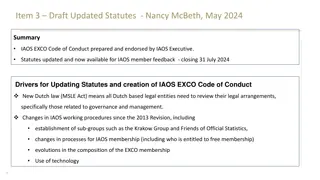 Update on IAOS Statutes and EXCO Code of Conduct by Nancy McBeth, May 2024