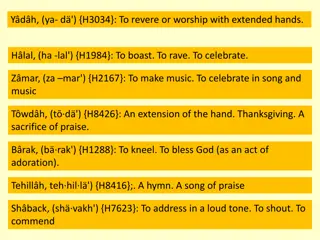 Expressions of Worship: Lifting Hands, Spreading Hands, and Bowing Heads