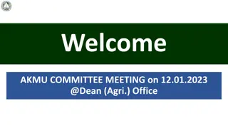 AKMU Committee Meeting on 12/01/2023 at Dean's Office: Agenda and Activities