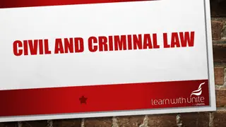 Overview of UK Law: Statute Law, Common Law, Criminal Law, Civil Law