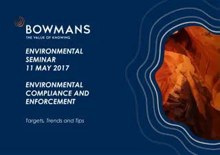 Environmental Compliance and Enforcement Seminar Overview