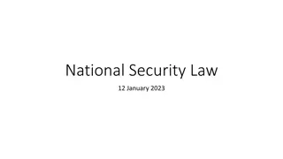 Insights on National Security Law and Goals