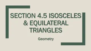 Isosceles and Equilateral Triangles in Geometry