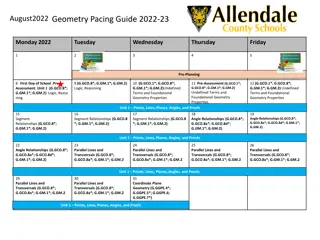 Geometry Pacing Guide for 2022-23 School Year