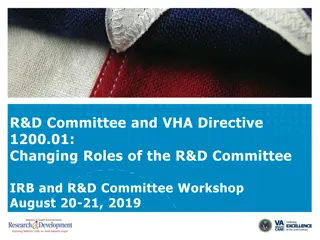 Evolution of VA Research & Development Committee Responsibilities