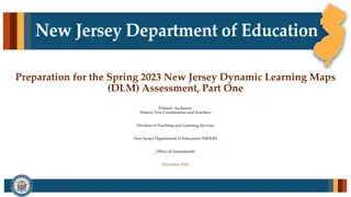 Spring 2023 New Jersey DLM Assessment Preparation Guide for Educators