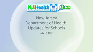 New Jersey Department of Health Updates for Schools - July 2022