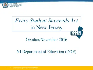 New Jersey Department of Education - Every Student Succeeds Act Overview