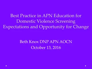 Best Practices in APN Education for Domestic Violence Screening