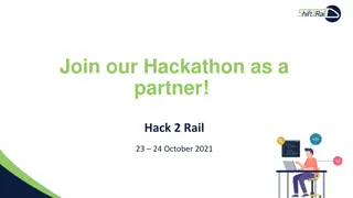 Join our Hackathon as a Partner! Hack 2 Rail 23-24 October 2021