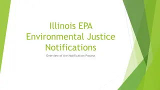 Illinois EPA Environmental Justice Notifications Process Overview