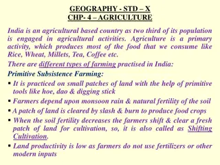 Agricultural Practices and Major Crops in India