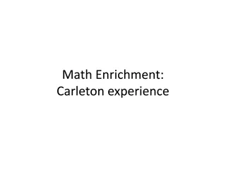 Math Enrichment Programs at Carleton: Inspiring Excellence in Mathematics