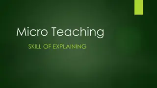 Enhancing Teaching Effectiveness through the Skill of Explaining