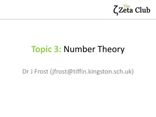 Number Theory Concepts with Dr. J. Frost