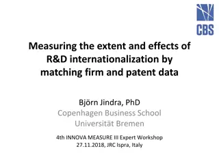 R&D Internationalization through Firm and Patent Data Analysis